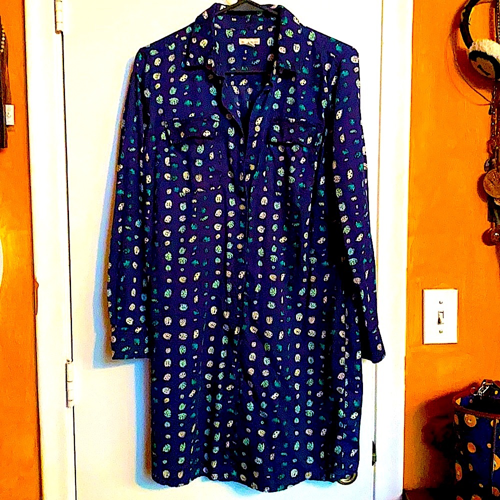 Gap Shirt Dress with Cute Bug Beetle Pattern
